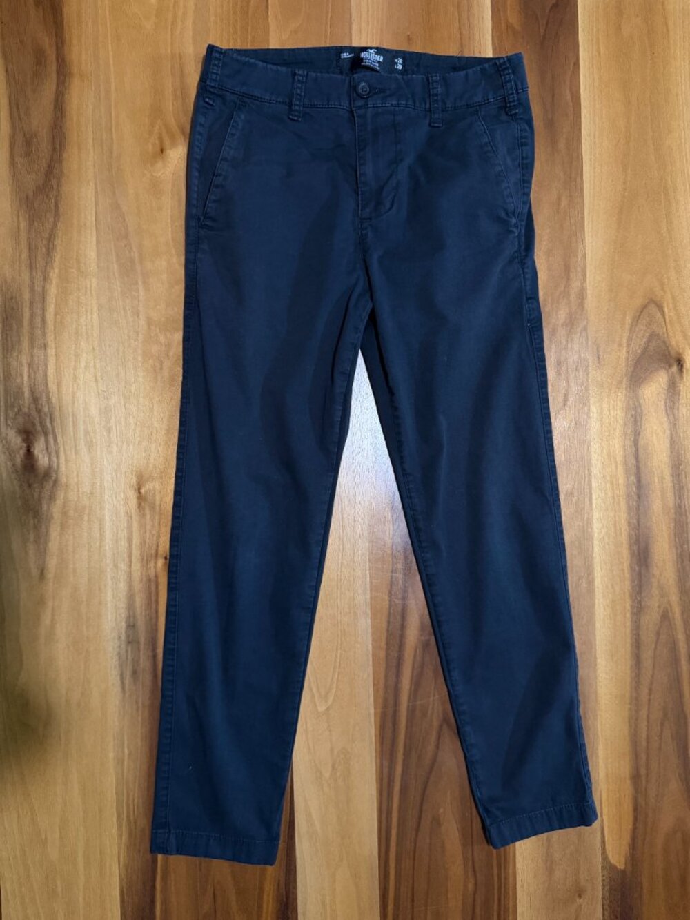 Hollister Men's Black Chino Pants 28x28 Skinny Stretch Casual
